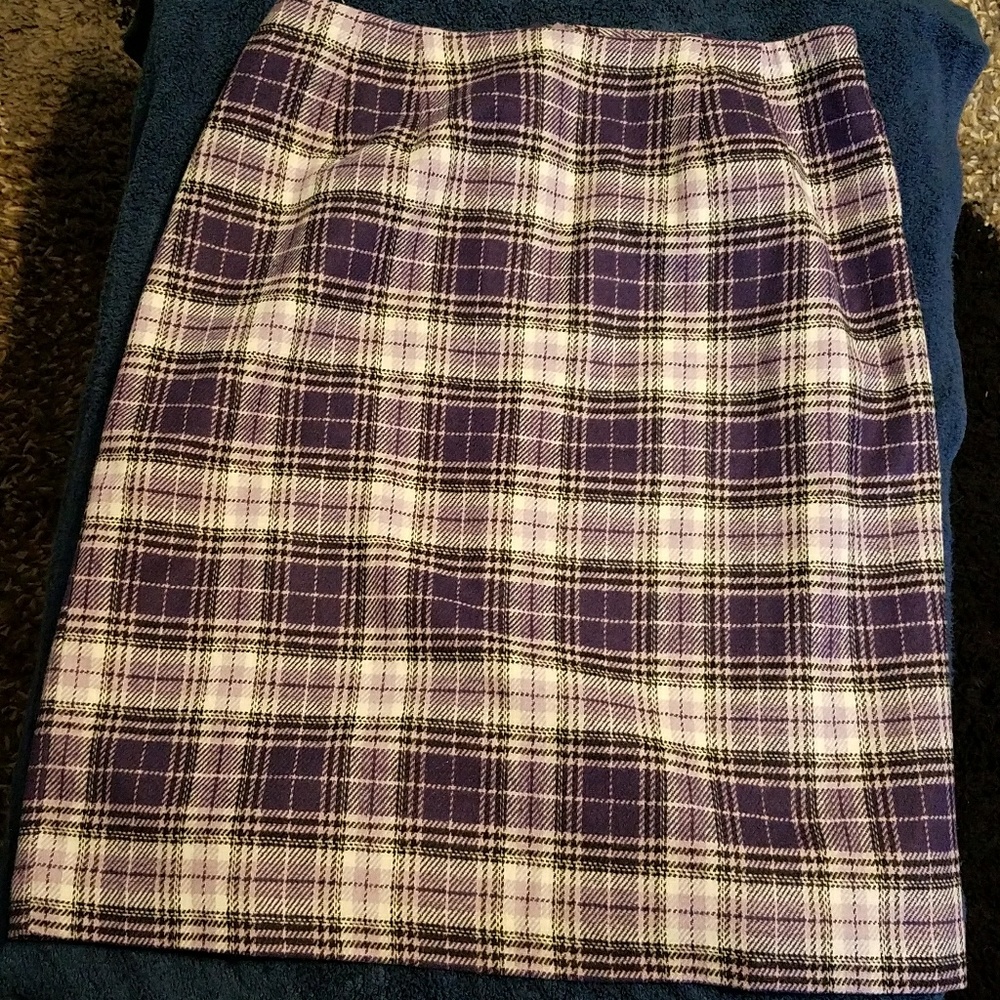 Women's Purple Plaid Skirt